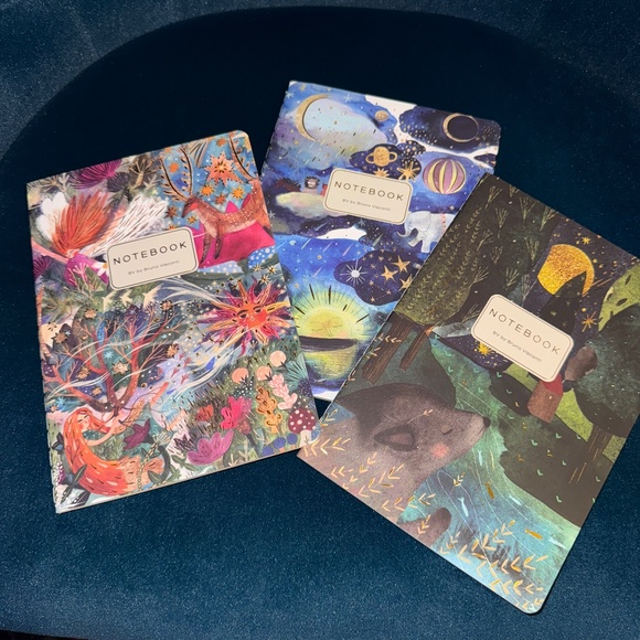 Set of 3 Journals - Dream • Electric Fantasy • Wolf Cub - BV By Bruno Visconti - Picture 1 of 11